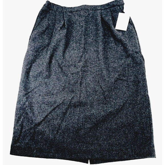 Mark Reed Vtg Wool Skirt S M 10 Women Gray Lined A Line Tweed Academia Career - Picture 1 of 11